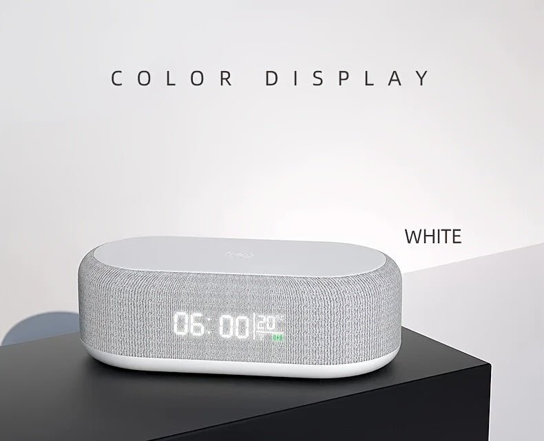 All - in - One Wireless Charging Dock with Night Light & Alarm Clock - Comforzo