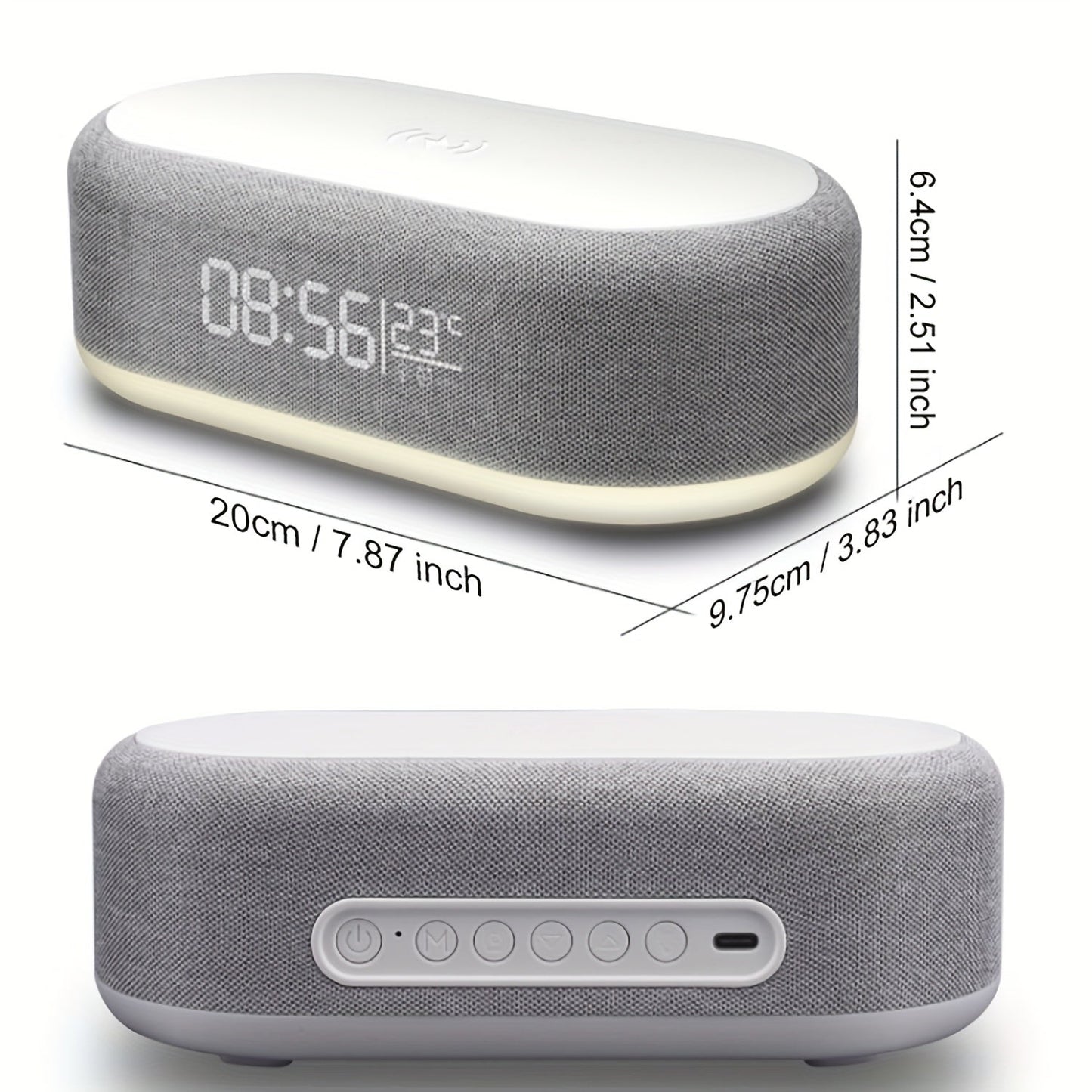 All - in - One Wireless Charging Dock with Night Light & Alarm Clock - Comforzo