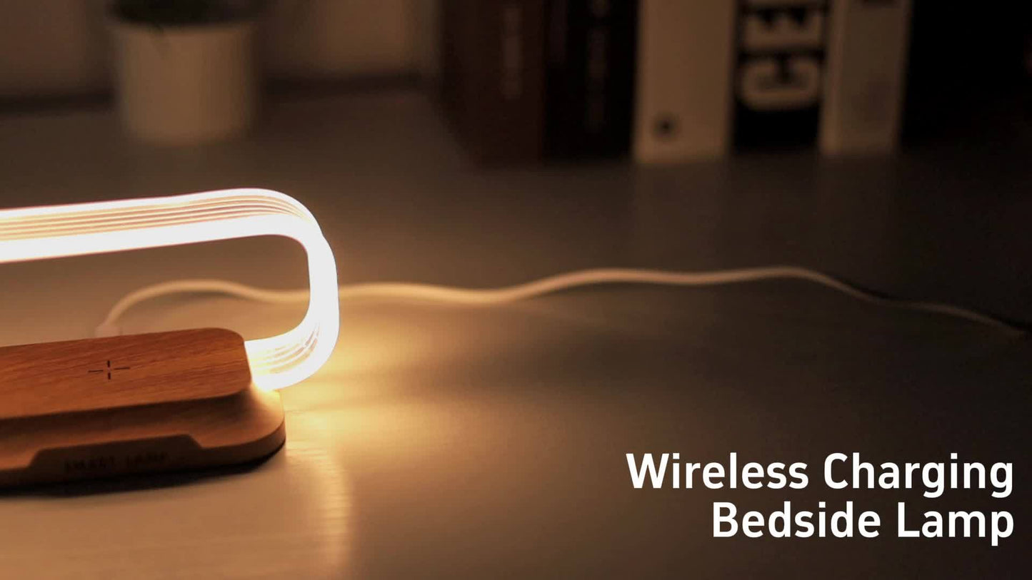GlowHub : wireless charging smart lamp with a modern, minimal design - Comforzo