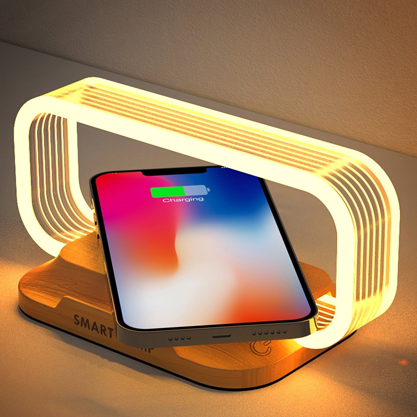 GlowHub : wireless charging smart lamp with a modern, minimal design - Comforzo