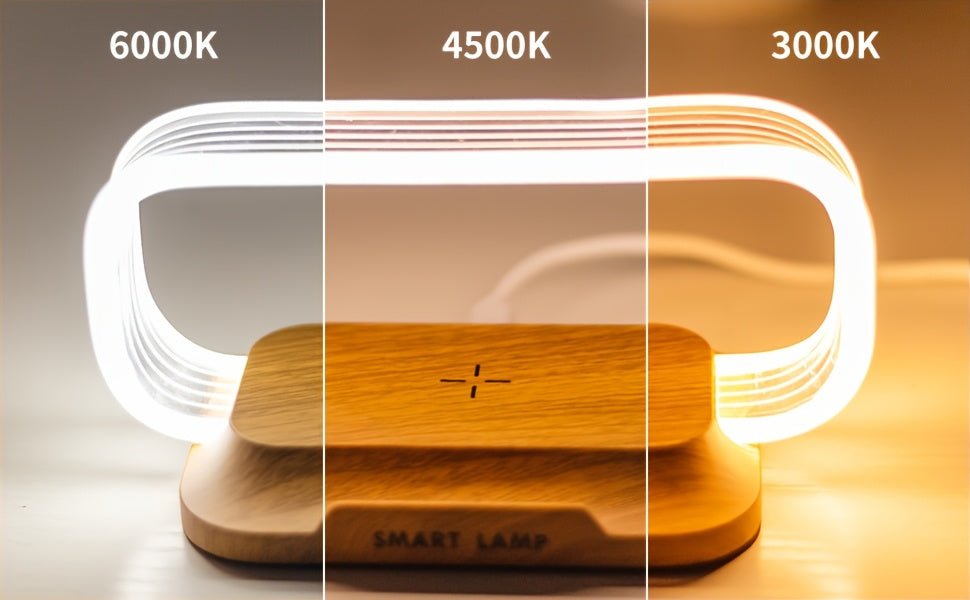 GlowHub : wireless charging smart lamp with a modern, minimal design - Comforzo