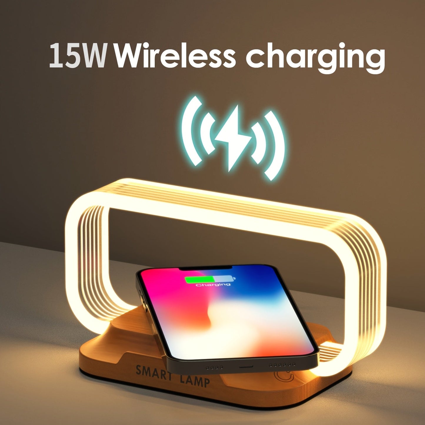 GlowHub : wireless charging smart lamp with a modern, minimal design - Comforzo