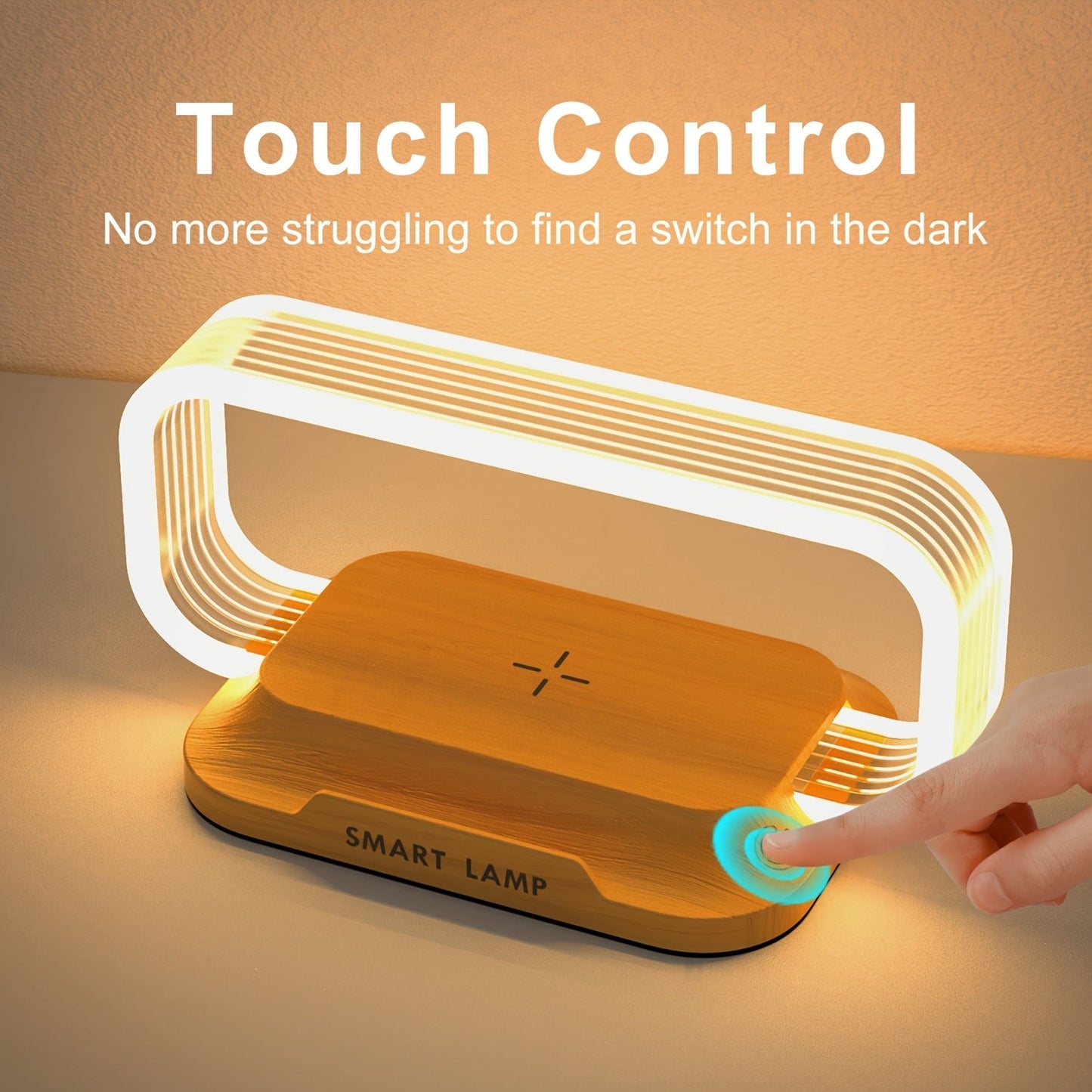 GlowHub : wireless charging smart lamp with a modern, minimal design - Comforzo