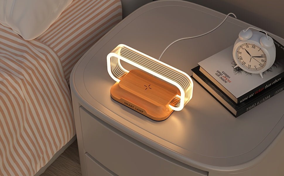 GlowHub : wireless charging smart lamp with a modern, minimal design - Comforzo
