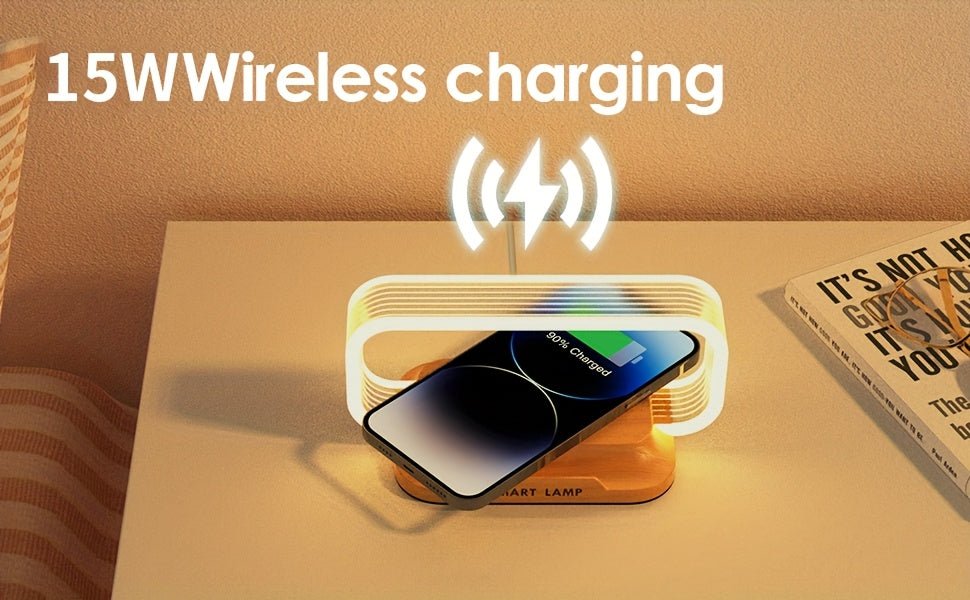 GlowHub : wireless charging smart lamp with a modern, minimal design - Comforzo