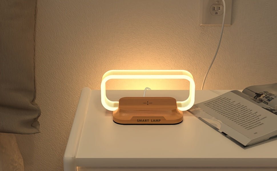 GlowHub : wireless charging smart lamp with a modern, minimal design - Comforzo