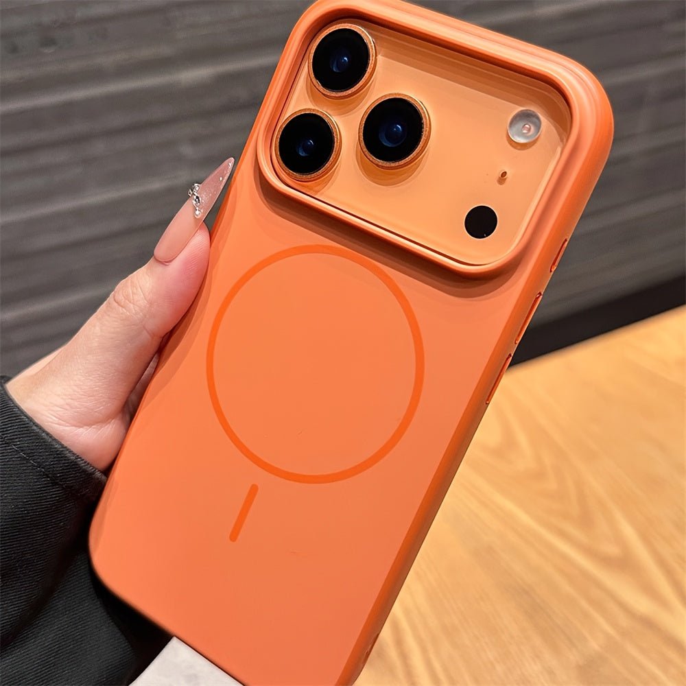 Matte Magnetic Phone Case with Luxury Metal Paint for Iphone 17, Air 16, And 15 Pro Max, Featuring a Hard Back Cover And Wireless Charging Capability. - Comforzo