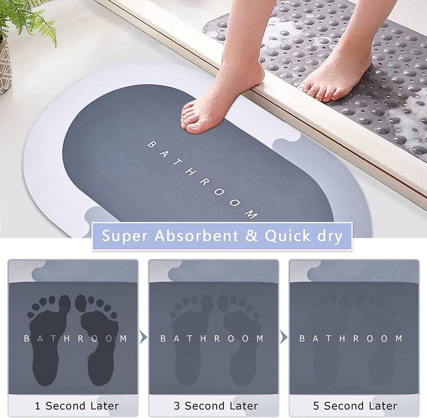 Super Absorbent Bath Floor Mat - Comforzo