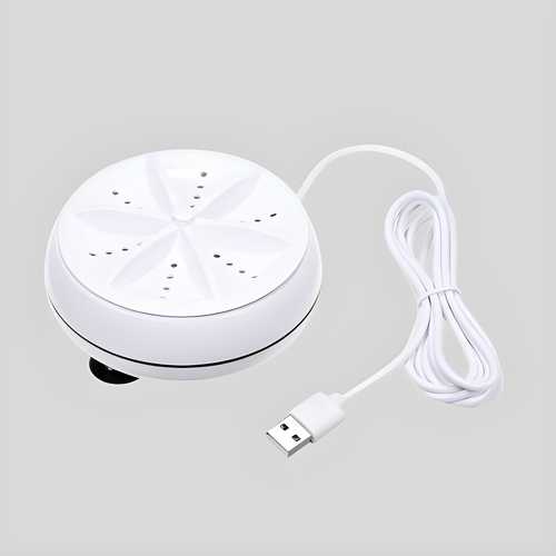 2In1 Mini Washing Machine Portable Rotating Ultrasonic Turbine Washer - Comforzo