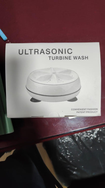 2In1 Mini Washing Machine Portable Rotating Ultrasonic Turbine Washer - Comforzo