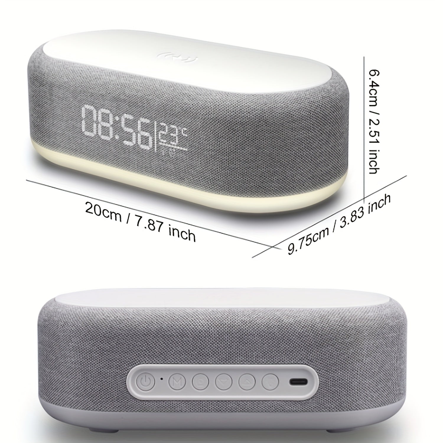 All - in - One Wireless Charging Dock with Night Light & Alarm Clock - Comforzo