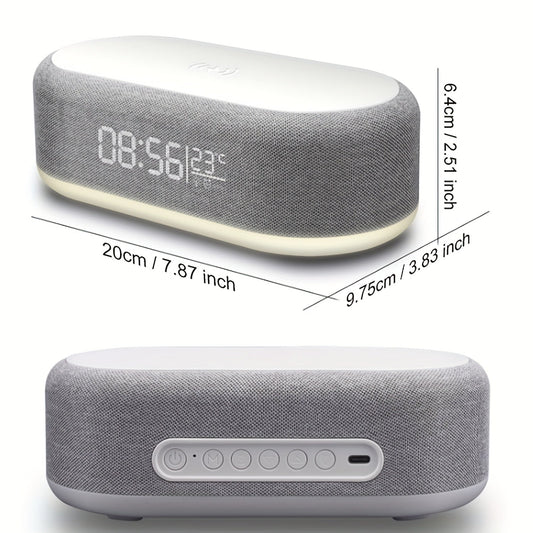 All - in - One Wireless Charging Dock with Night Light & Alarm Clock - Comforzo