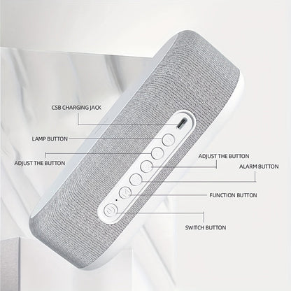 All - in - One Wireless Charging Dock with Night Light & Alarm Clock - Comforzo