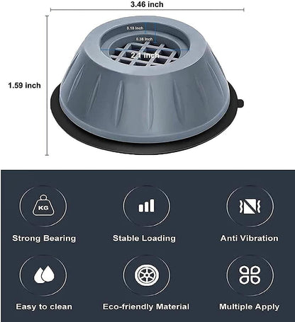 BUY 2 GET 2 FREE !!!!!! Anti Vibration Pad - Anti - vibration Pads For Washing Machine - 2 Pcs Shock Proof Feet For Washer ? Dryer, Great For Home, Laundry Room, Kitchen, Washer, Dryer, Table, Chair, Sofa, Bed (4 Units) - Comforzo