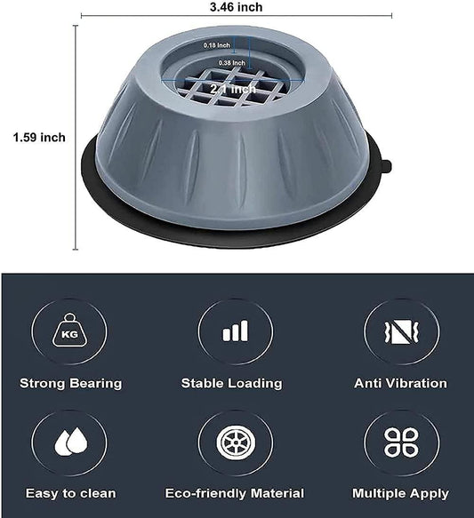 BUY 2 GET 2 FREE !!!!!! Anti Vibration Pad - Anti - vibration Pads For Washing Machine - 2 Pcs Shock Proof Feet For Washer ? Dryer, Great For Home, Laundry Room, Kitchen, Washer, Dryer, Table, Chair, Sofa, Bed (4 Units) - Comforzo