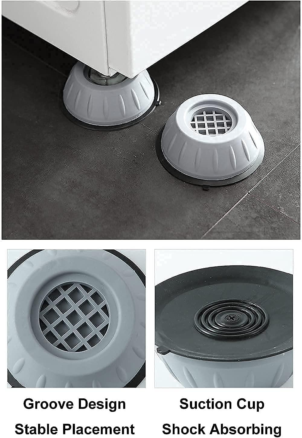 BUY 2 GET 2 FREE !!!!!! Anti Vibration Pad - Anti - vibration Pads For Washing Machine - 2 Pcs Shock Proof Feet For Washer ? Dryer, Great For Home, Laundry Room, Kitchen, Washer, Dryer, Table, Chair, Sofa, Bed (4 Units) - Comforzo