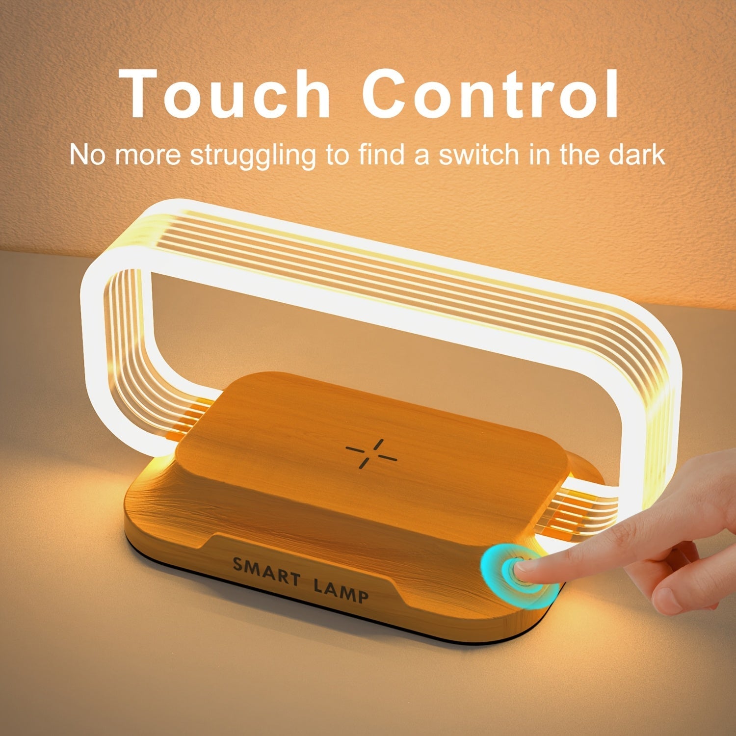 GlowHub : wireless charging smart lamp with a modern, minimal design - Comforzo