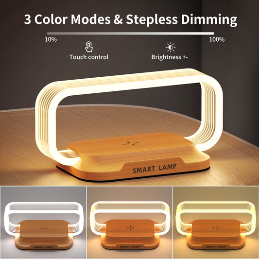 GlowHub : wireless charging smart lamp with a modern, minimal design - Comforzo