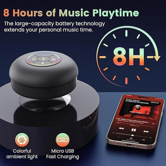 Large Suction Cup Waterproof Bluetooth Speaker - Comforzo