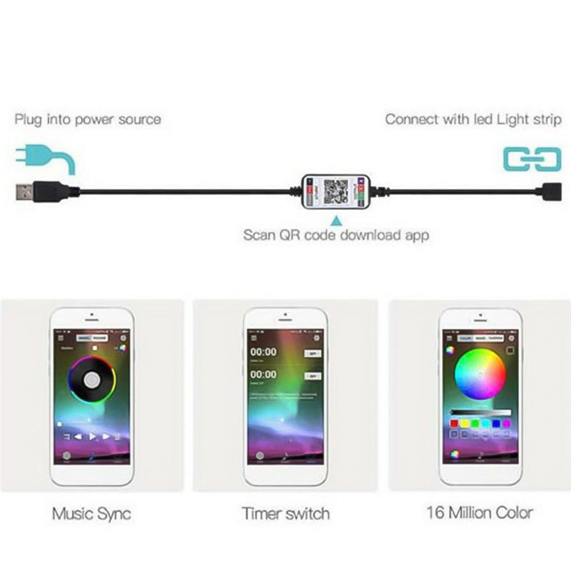 LED bluetooth APP RGB light strip - Comforzo