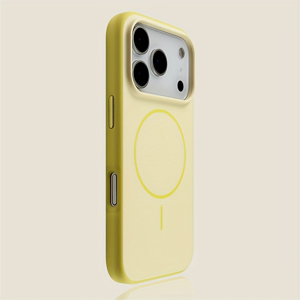 Matte Magnetic Phone Case with Luxury Metal Paint for Iphone 17, Air 16, And 15 Pro Max, Featuring a Hard Back Cover And Wireless Charging Capability. - Comforzo
