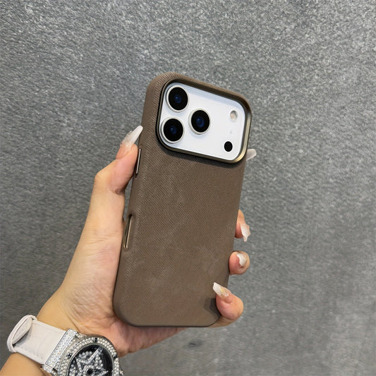 Premium Autumn/Winter Brown Flannel Fashion Magnetic Phone Case for iPhone 17/17 Pro/17 Air/17 Pro Max, 16/16 Pro/16 Pro Max, 15/15 Pro/15 Pro Max, 14/14 Pro/14 Pro Max, 13/13 Pro/13 Pro Max - Women's Style, Seasonal Accessor - Comforzo