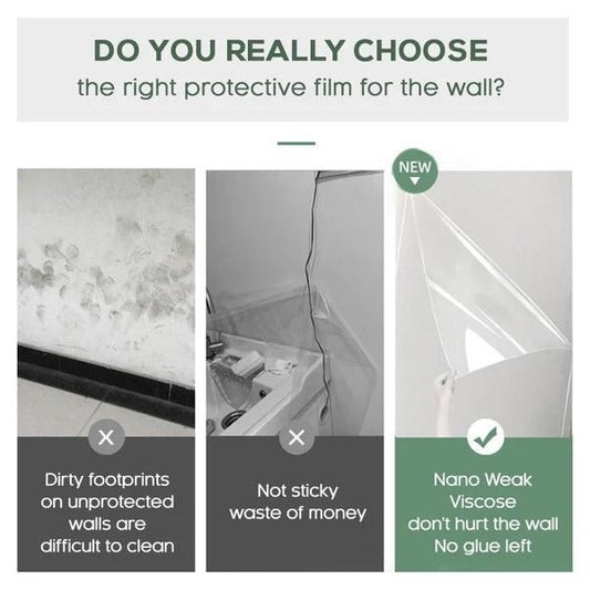 Self - Adhesive Transparent Electrostatic Wall Protection Film Buy 1 Get 1 Free - Comforzo