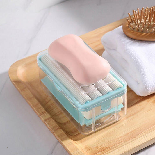 Swadish Soap Dispenser - Soap Drain Tray with Spring Bathroom Roller,Foaming Soap Box - Comforzo